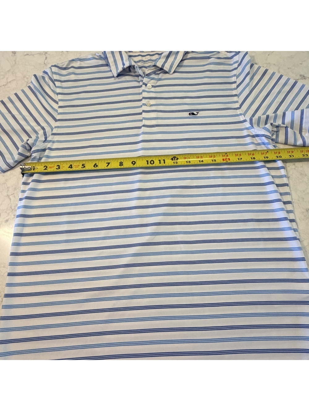 Vineyard Vines Men’s Bradley blue Stripe Sankaty Performance Polo Shirt Small - Picture 4 of 6